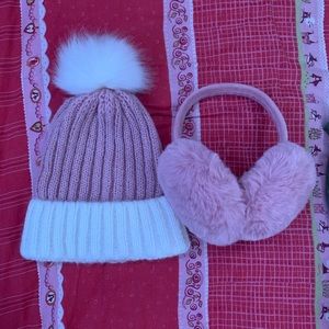Beanie and matching earmuffs